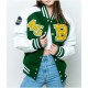 Baylor Collegiate University Green and White Varsity Jacket