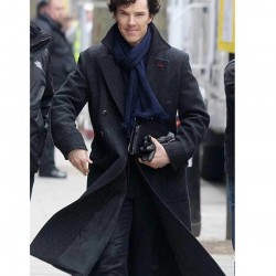 Benedict Cumberbatch Sherlock Grey Trench Coat Costume Benedict Cumberbatch Sherlock Grey Trench Coat Costume