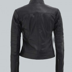Bergamo Womens Black Slim Fit Genuine Leather Jacket Bergamo Womens Black Slim Fit Genuine Leather Jacket