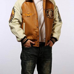 Big Chief Curtis Leather Bomber Jacket Big Chief Curtis Leather Bomber Jacket