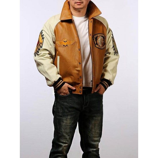 Jacketsthreads AC Milan Varsity Bomber Off White Jacket