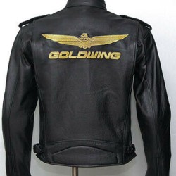 Biker Goldwing Black Leather Jacket Biker Goldwing Black Leather Jacket
