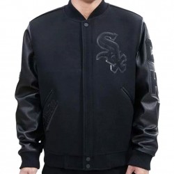 Black Chicago White Sox Letterman Varsity Jacket Black Chicago White Sox Letterman Varsity Jacket