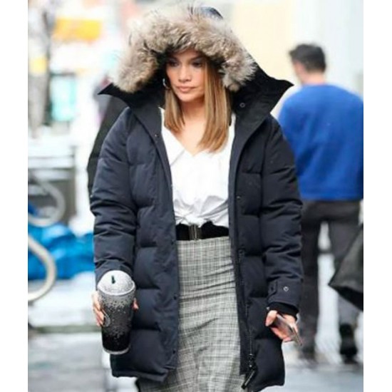 Black Down Jennifer Lopez Parka