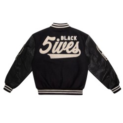 Black Fives Basketball Varsity Jacket Black Fives Basketball Varsity Jacket