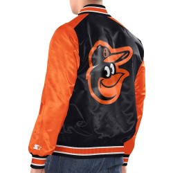 Black/Orange Baltimore Orioles Varsity Satin Jacket Black/Orange Baltimore Orioles Varsity Satin Jacket