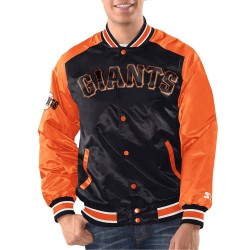 Black/Orange San Francisco Giants Renegade Varsity Satin Jacket Black/Orange San Francisco Giants Renegade Varsity Satin Jacket