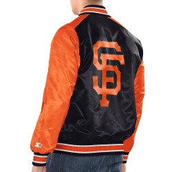 Black/Orange San Francisco Giants Renegade Varsity Satin Jacket Black/Orange San Francisco Giants Renegade Varsity Satin Jacket