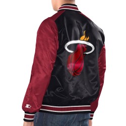 Black/Red Miami Heat Renegade Varsity Satin Jacket Black/Red Miami Heat Renegade Varsity Satin Jacket