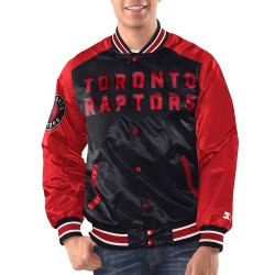 Black/Red Toronto Raptors Renegade Varsity Satin Jacket Black/Red Toronto Raptors Renegade Varsity Satin Jacket