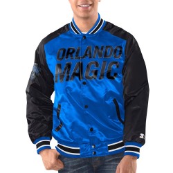 Blue/Black Orlando Magic Renegade Varsity Satin Jacket Blue/Black Orlando Magic Renegade Varsity Satin Jacket