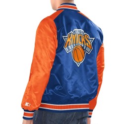 Blue/Orange New York Knicks Renegade Varsity Satin Jacket Blue/Orange New York Knicks Renegade Varsity Satin Jacket