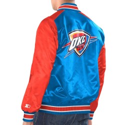 Blue/Orange Oklahoma City Thunder Renegade Varsity Satin Jacket Blue/Orange Oklahoma City Thunder Renegade Varsity Satin Jacket