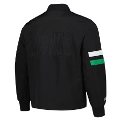 Boston Celtics Black Stitch Applique Bomber Jacket Boston Celtics Black Stitch Applique Bomber Jacket