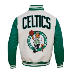 Boston Celtics Retro Classic Rib Wool Varsity Jacket Boston Celtics Retro Classic Rib Wool Varsity Jacket