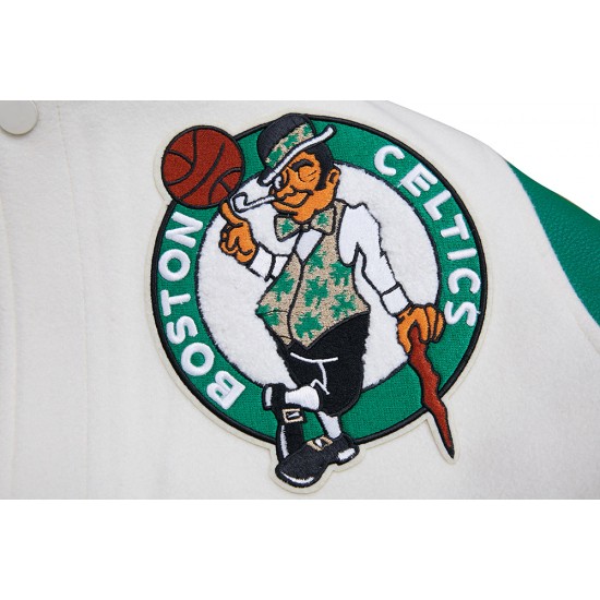 Boston Celtics Retro Classic Rib Wool Varsity Jacket