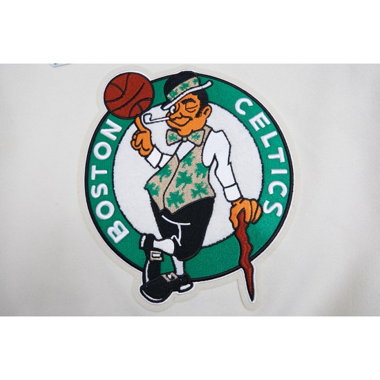 Boston Celtics Retro Classic Rib Wool Varsity Jacket