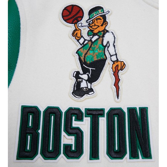 Boston Celtics Retro Classic Rib Wool Varsity Jacket