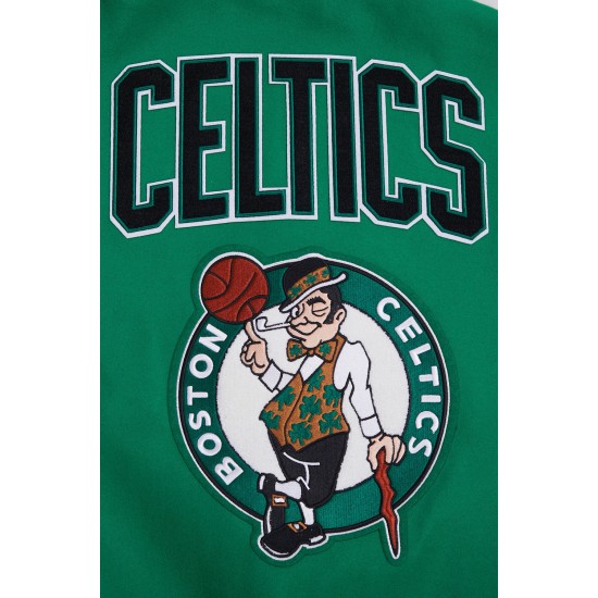 Boston Celtics Retro Classic Rib Green Wool Varsity Jacket