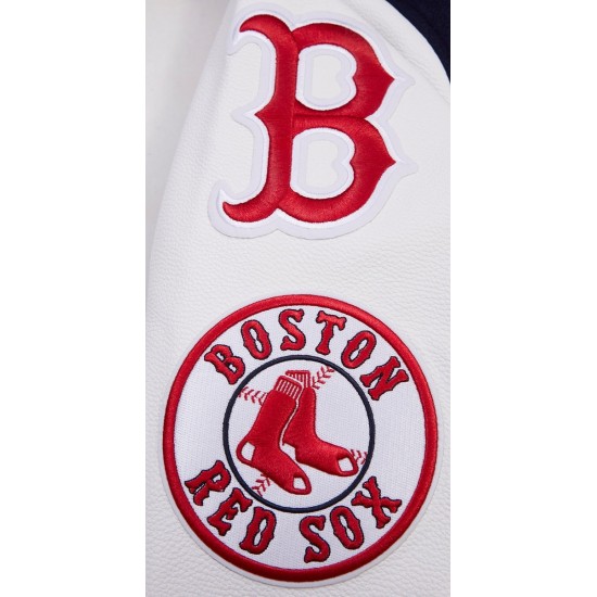 Boston Red Sox Old English Navy Blue Wool Varsity Jacket