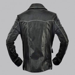 Brad Pitt Inspired Black Fight Club Leather Jacket Brad Pitt Inspired Black Fight Club Leather Jacket