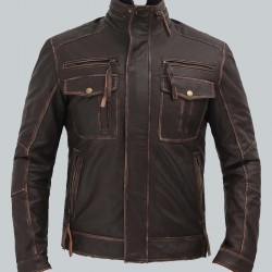 Brown Mens Distressed Leather Motorcycle Jacket Brown Mens Distressed Leather Motorcycle Jacket
