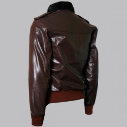 Brown R. J. MacReady Brown Bomber Leather Jacket Brown R. J. MacReady Brown Bomber Leather Jacket