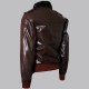 Brown R. J. MacReady Brown Bomber Leather Jacket