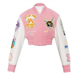 Bstroy Logo Embroidered Cropped Jacket Bstroy Logo Embroidered Cropped Jacket