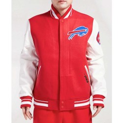 Buffalo Bills Old English Classic Rib Varsity Jacket Buffalo Bills Old English Classic Rib Varsity Jacket
