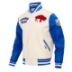 Buffalo Bills Retro Classic Rib Blue Wool Varsity Jacket