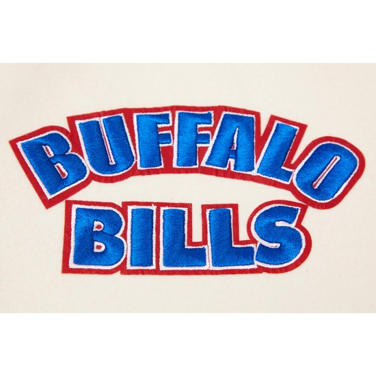 Buffalo Bills Retro Classic Rib Blue Wool Varsity Jacket