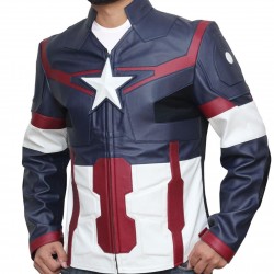 Captain America Avengers Age of Ultron Blue Jacket Costume Captain America Avengers Age of Ultron Blue Jacket Costume