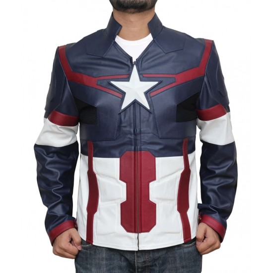 Captain America Avengers Age of Ultron Blue Jacket Costume