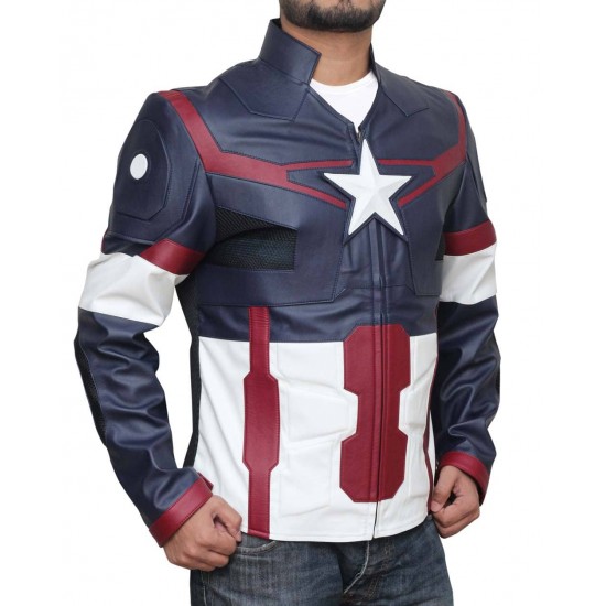 Captain America Avengers Age of Ultron Blue Jacket Costume