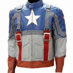 Captain America The First Avenger Blue Jacket Costume Captain America The First Avenger Blue Jacket Costume