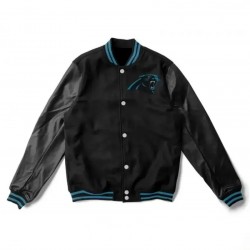 Carolina Panthers Black Letterman Varsity Jacket