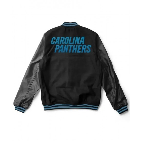 Carolina Panthers Black Letterman Varsity Jacket