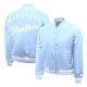 Carolina Panthers Fashion Script Light Light Blue Satin Jacket