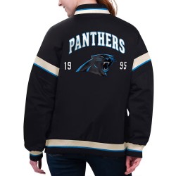 Carolina Panthers Tournament Black Varsity Jacket Carolina Panthers Tournament Black Varsity Jacket