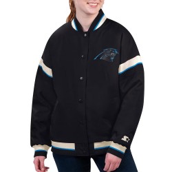 Carolina Panthers Tournament Black Varsity Jacket Carolina Panthers Tournament Black Varsity Jacket