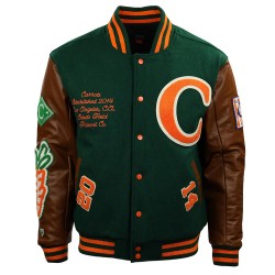 Carrots Arlington Heights Green & Brown Varsity Jacket