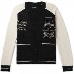 Cashmere Cardigan Black Varsity