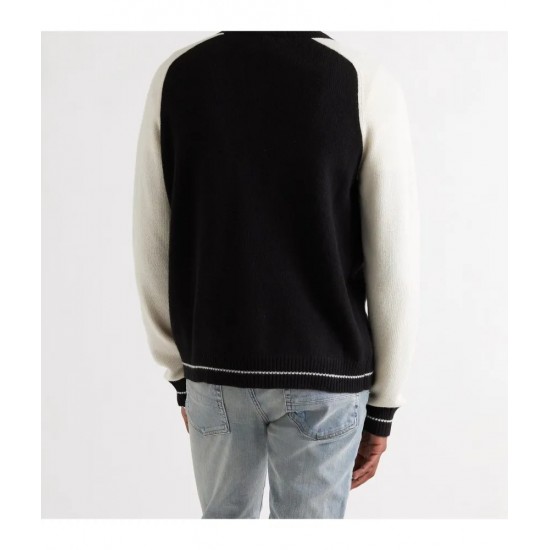 Cashmere Cardigan Black Varsity