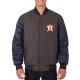 Charcoal/Navy Houston Astros Varsity Wool/Leather Jacket