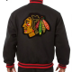 Chicago Blackhawks Varsity Wool Black Jacket