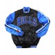 Chicago Bulls Black and Blue Satin Jacket front view jacket