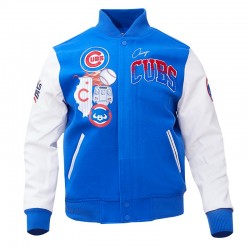 Chicago Cubs Home Town Blue Wool Varsity Jacket Chicago Cubs Home Town Blue Wool Varsity Jacket