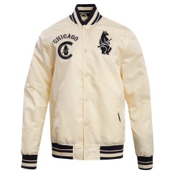 Chicago Cubs Off White Satin Jacket: A Fan Must-Have Chicago Cubs Off White Satin Jacket: A Fan Must-Have
