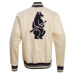 Chicago Cubs Off White Satin Jacket: A Fan Must-Have Chicago Cubs Off White Satin Jacket: A Fan Must-Have